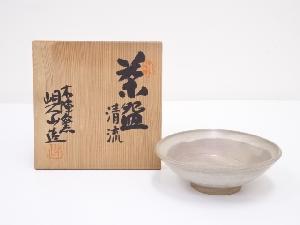 峴山造　練上茶碗